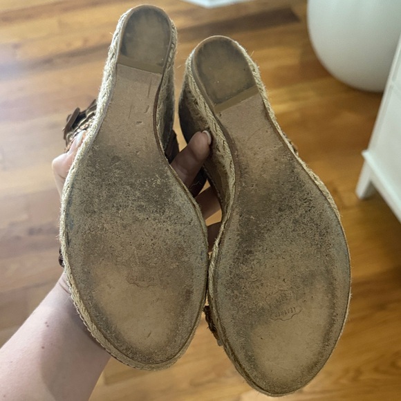 Stuart Weitzman Tan Braided Wedge Sandals - Picture 7 of 8